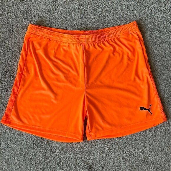 🔥Puma TeamGoal 23 Knit Shorts in Shocking Orange! - Picture 1 of 9